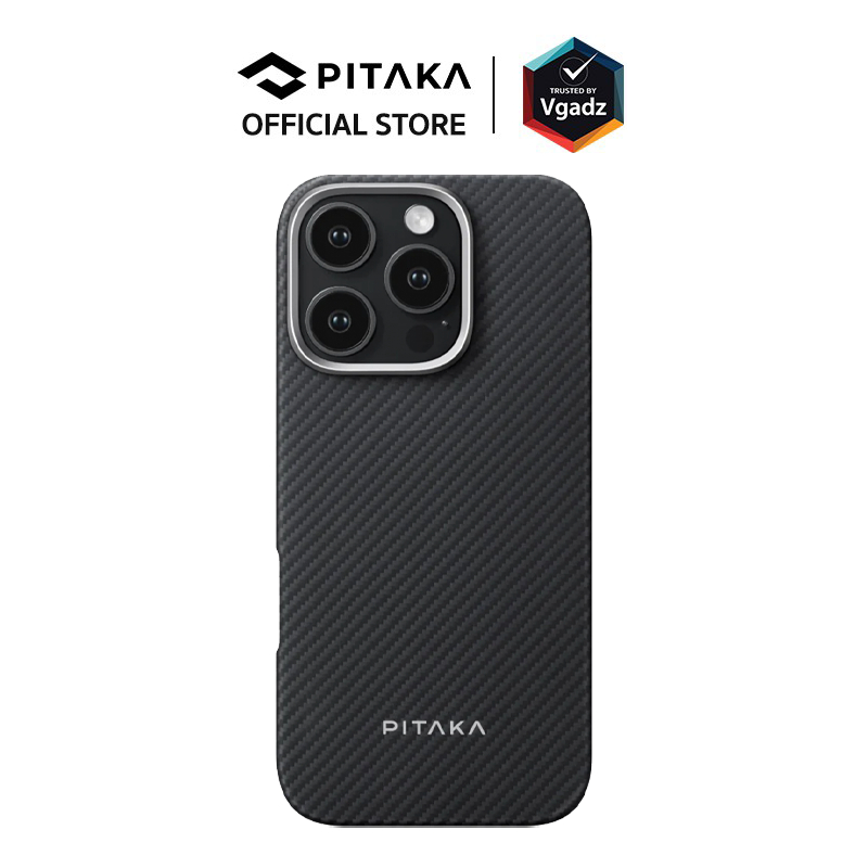 Pitaka เคสสำหรับ iPhone 16/ 16 Plus/ 16Pro/ 16 Pro Max - รุ่น MagEZ Case 6 (600D) สี Black/Grey Twill