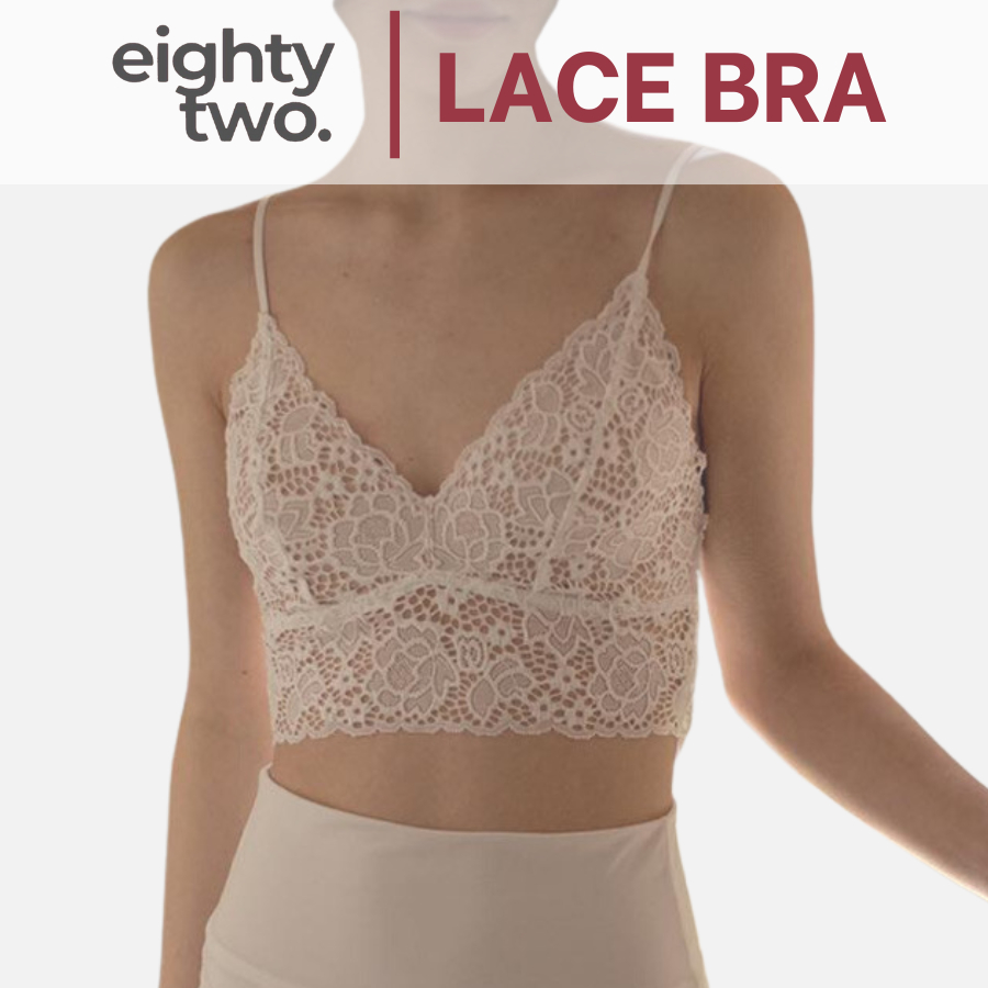 Larisa LACE BRA บราสวมลูกไม้ ไร้โครง ฟองน้ำถอดได้ สายปรับได้