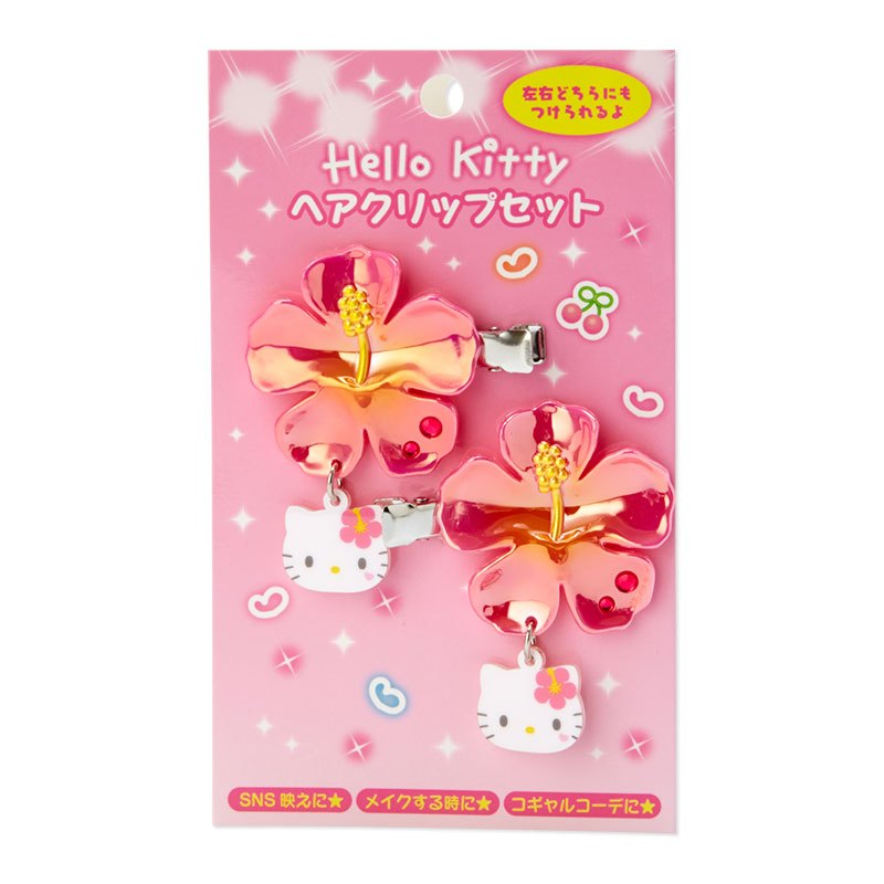 กิ๊บ Sanrio ดอกไม้ชบา Hello Kitty Hair Clip Sanrio Japan แท้จากญี่ปุ่น (Rare หายาก)