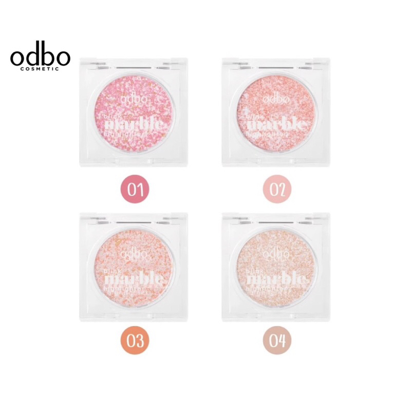 ODBO BLINK MARBLE HIGHLIGHTER โอดีบีโอ บลิ้งค์ มาร์เบิ้ล ไฮไลท์เตอร์ ขนาด 3กรัม OD1320