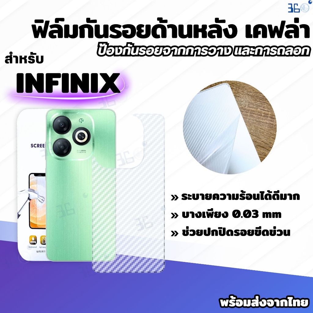 [🇰🇷360°] ฟิล์มหลัง Infinix Hot 9 9Play 10s 10T 10Lite Note 8i 11i 12i Smart 5Pro Zero 8