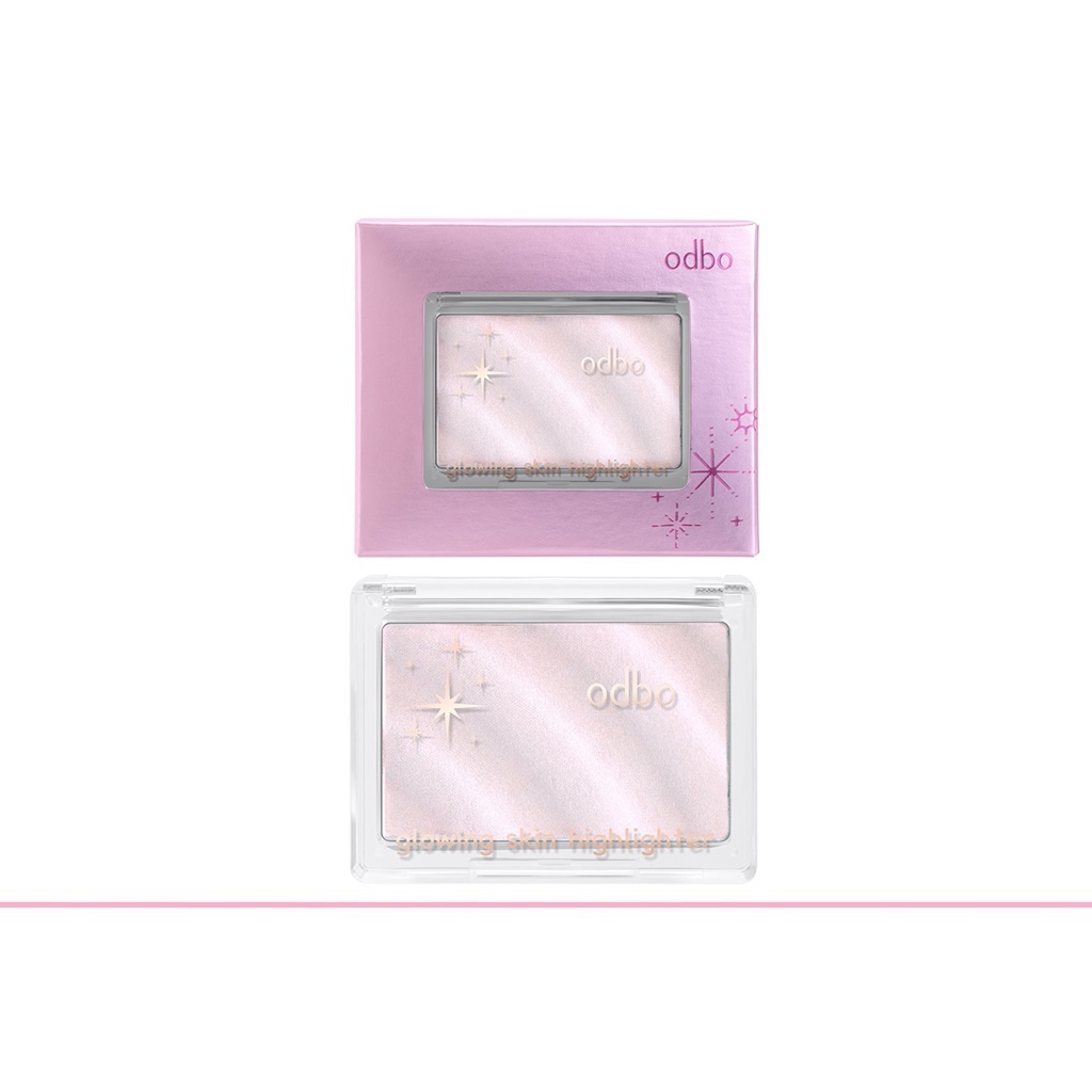 Odbo Glowing Skin Hilighter 4.5g โอดีบีโอ โกลววิ่ง สกิน ไฮไลท์เตอร์ OD1304 (1 ตลับ)