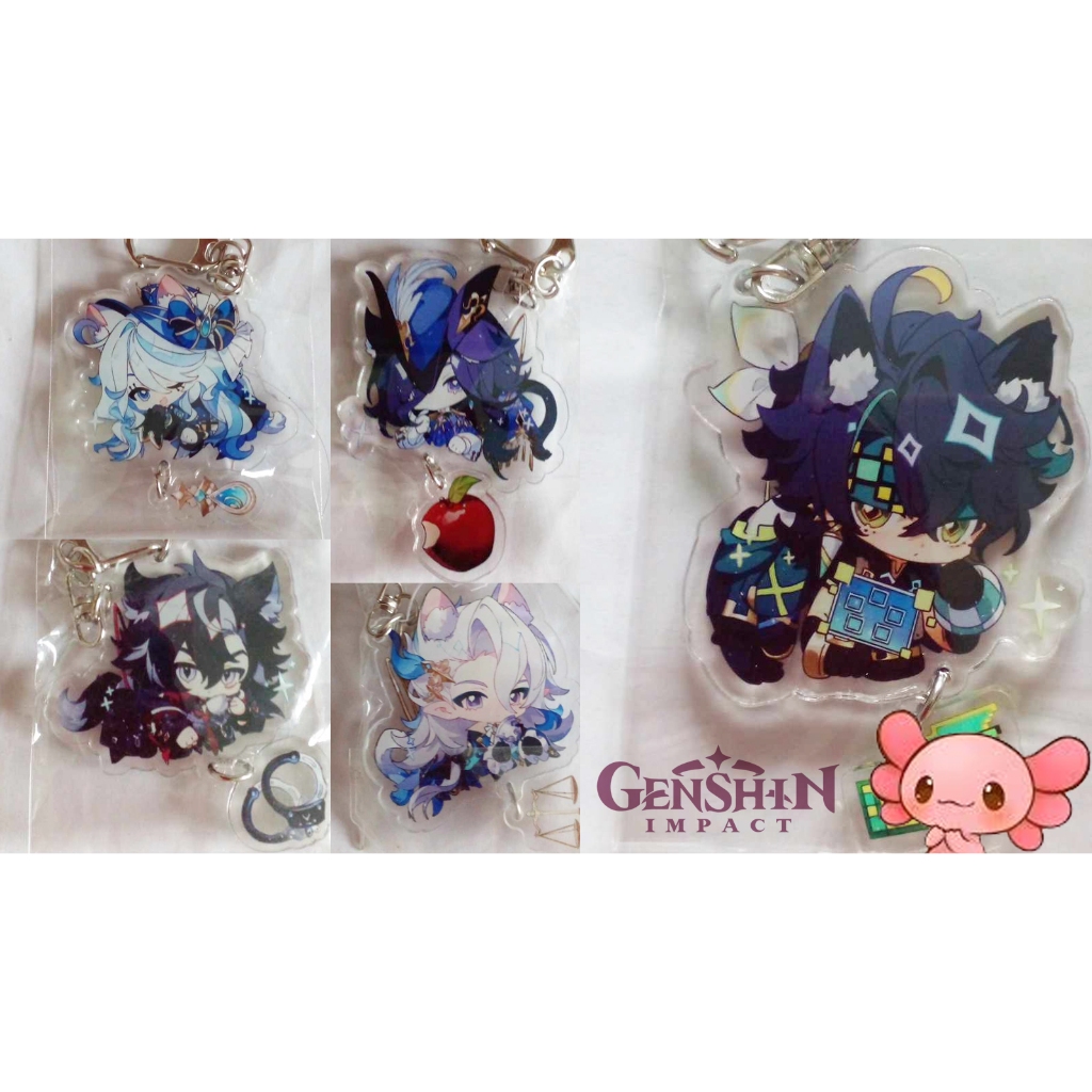 **พร้อมส่งในไทย**พวงกุญแจ genshin impact Zhongli Mavuika Kinich Mualani (แพ็คใส่กล่อง)