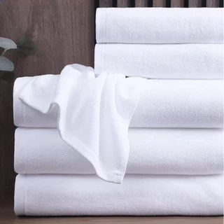 ผ้าเช็ดตัว เกรดโรงแรม ขั้นสูง Cotton 100% ราคาส่ง วัสดุหนาและนุ่ม ขนาด 27x54 นิ้ว (14ปอนด์) ขนาด 30x60 นิ้ว (16ปอนด์)