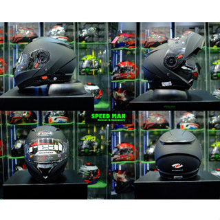 Real รุ่น Storm Force Black Matt หมวกกันน็อคสีดำ ยกคางได้