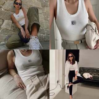 BY IRA (1165-1)Tube Top ท็อปสายเดี่ยว สายฝอคือห้ามพลาด ท็อปไหมพรมแต่งลายปักซิกเนเจอร์ที่อก มินิมอลเรียบ หรู มากกกก