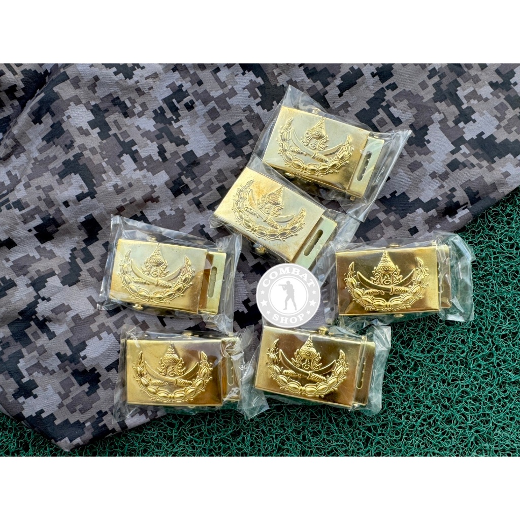 เข็มขัดรด ด้านหน้าทองเหลืองแท้ พิมพ์ลายสวยคมชัด!! เข็มขัดนศท - รูปที่ 5