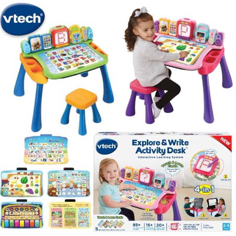 ใหม่!⭐️ VTech Explore & Write Activity Desk Transforms into Easel & Chalkboard โต๊ะกิจกรรมเพื่อการเร
