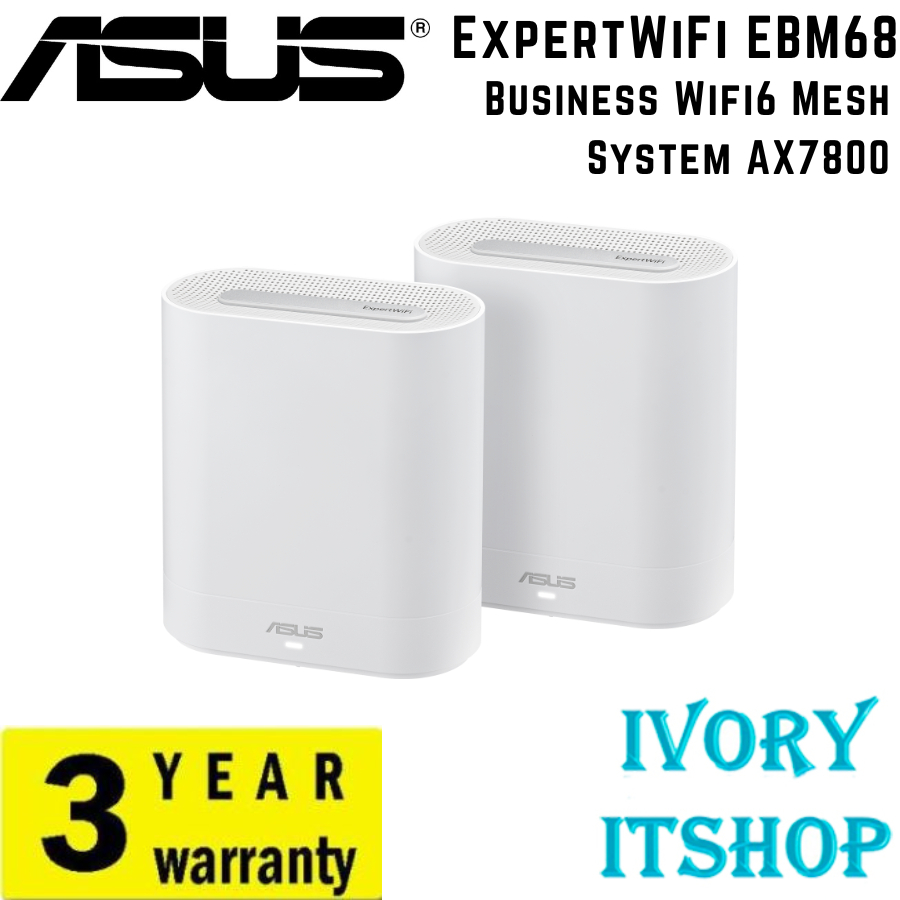 ASUS ExpertWiFi EBM68 Business Wifi6 Mesh System AX7800