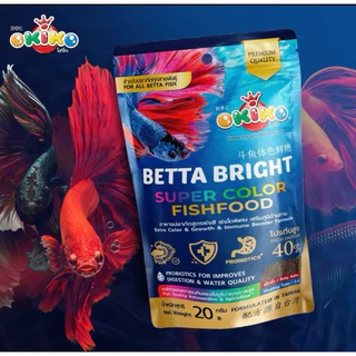 อาหารปลากัด Okiko อาหารปลากัด Boost โปรตีนสูง เร่งสี เร่งโตพิเศษ ขนาด 20 กรัม