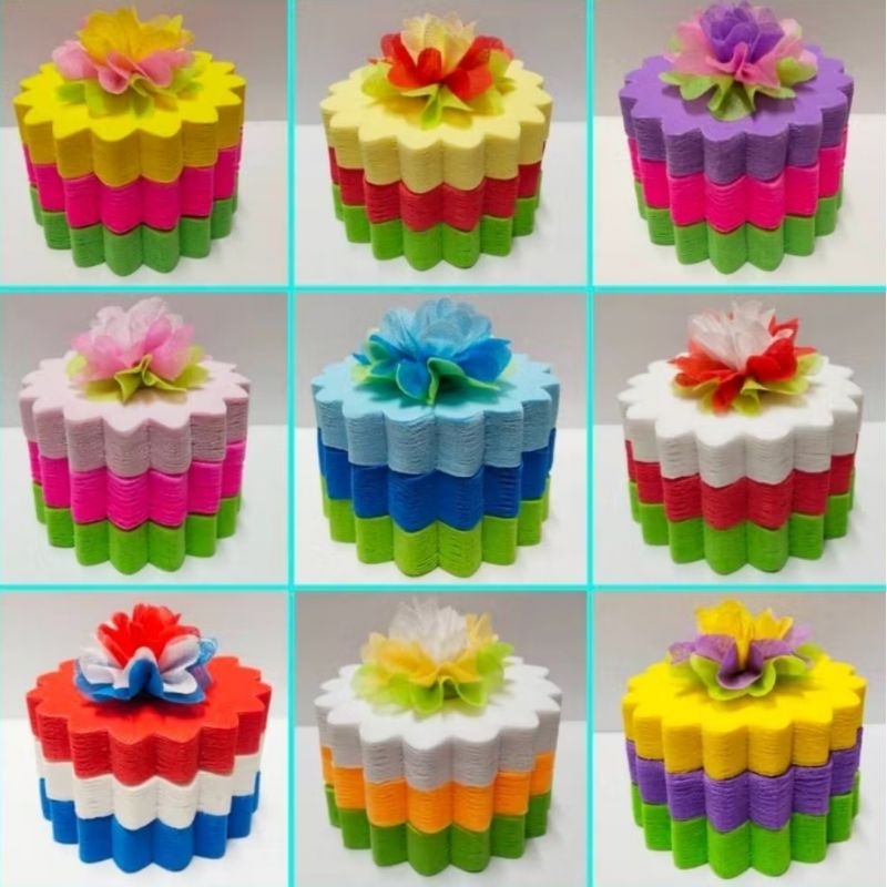 กระดาษสาห่อเหรียญโปรยทาน 3สี ขอบแหลม รวม 300 แผ่น ( จัดสีให้แล้ว ) ห่อได้ 100 เหรียญ พร้อมหนังยาง