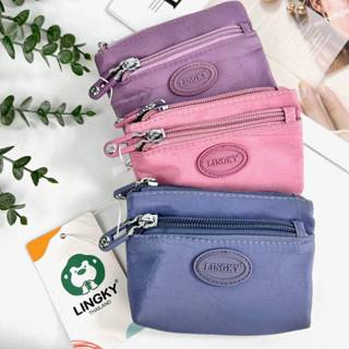 กระเป๋าใส่เหรียญ ผ้ากันน้ำ 3 ซิป ขนาด 5 นิ้ว บุฟองน้ำกันกระแ…