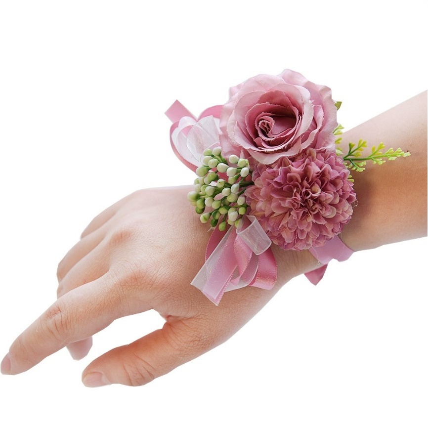 ริบบิ้นดอกไม้ผูกข้อมือเพื่อนเจ้าสาว หลากหลายสีสัน ราคา ถูกที่สุด ดีลบีเคเค แกลเลอรีภาพที่ 9