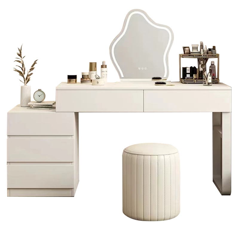 BAIERDI MALLโต๊ะเครื่องแป้ง โต๊ะแต่งหน้า Dressing Table ปรับได้อย่างอิสระความยาว (CM.) 80-130 สามารถปรับทิศทางได้ 360°
