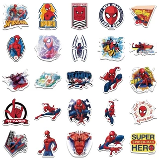 1 แพ็ก 50 ชิ้น การ์ตูน Spider-Man สติ๊กเกอร์ ใช้ตกแต่งกระเป๋าเดินทาง เคสไอแพด แก้วน้ำ เคสโทรศัพท์ แล็ปท็อป กีตาร์