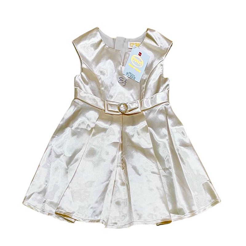 Enfant Gold New Collection เดรส ชุดกระโปรงสีครีม ทอง ออกงาน งานใหม่ชนช็อป สำหรับเด็กอายุ 12เดือน-4ปี