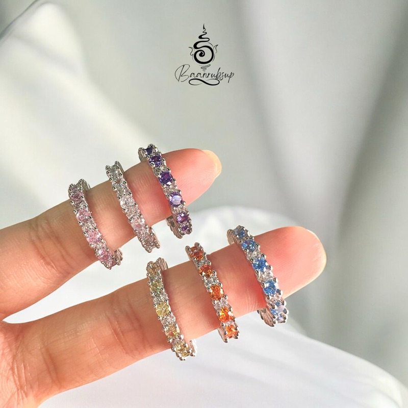 ✨ผ่านพิธี✨แหวนพลอยประจำวันเกิด เสริมสิริมงคล แหวนเงิน