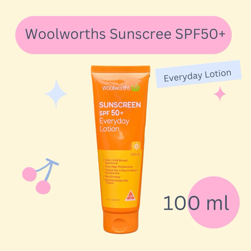 ( พร้อมส่ง!! ) Woolworths Sunscreen SPF 50+ ครีมกันแดดคุณภาพ นำเข้าจากประเทศออสเตรเลีย
