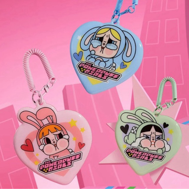 (เก็บโค้ดลด30%เหลือ252บาท)พร้อมส่งในไทย CRYBABY X POWERPUFFGIRLS Series-Card Holder พวงกุญแจใส่การ์ดห้อยกระเป๋า