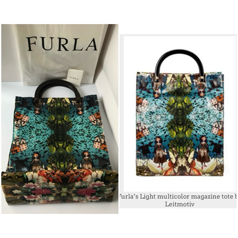 Used Furla’s Light Multicolor Magazine Tote แท้💯