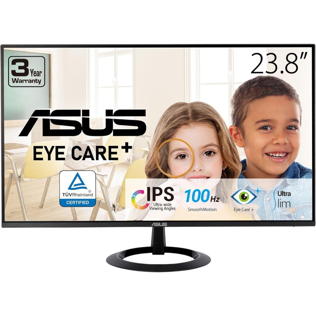 MONITOR (จอมอนิเตอร์) ASUS VZ24EHF - 23.8 INCH IPS FHD 100Hz ADAPTIVE SYNC