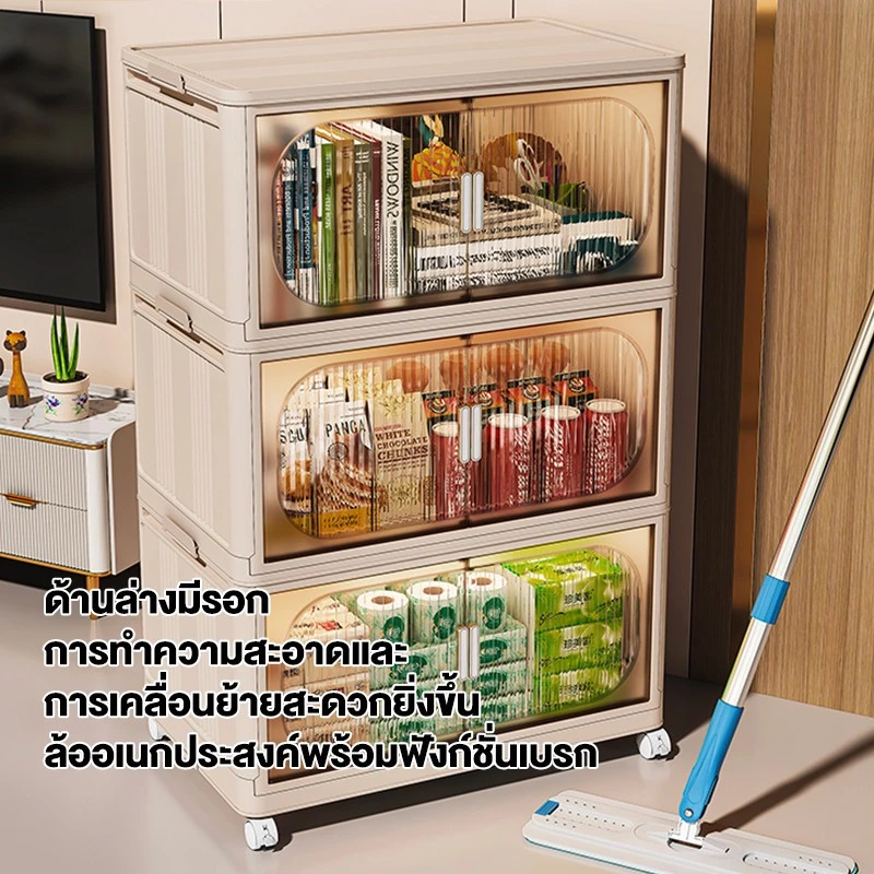 ตู้เก็บของ ตู้อเนกประสงค์ ตู้วางของมีหลายชั้น ความจุสูง สไตล์การออกแบบโมเดิร์น เหมาะสำหรับจัดเก็บบ้านให้เป็นระเบียบ thumbnail 5