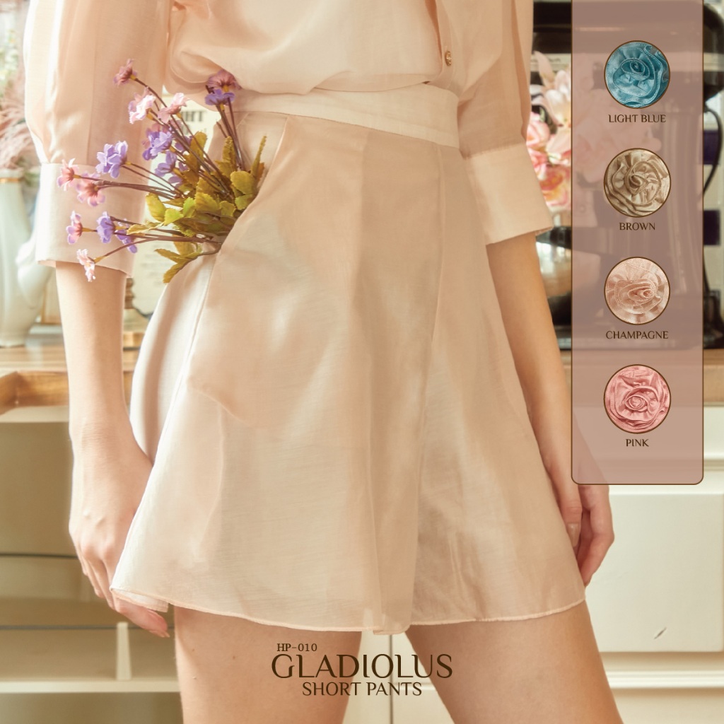 Miss office house Gladiolus short pant กางเกงขาสั้นบานพริ้ว (HP-010)