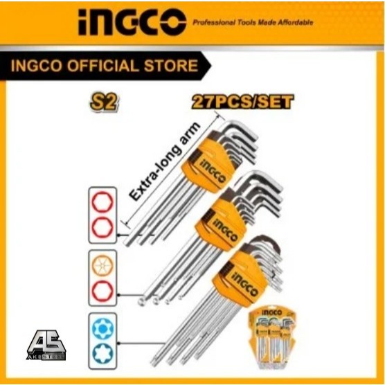 COMBO SET ชุดประแจ INGCO 9 นิ้ว 27 ชิ้น HHKSET0271