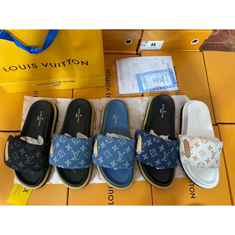 รองเท้าแตะ L.V แบบสวม งานHiend 1:1 (size38-45)แถมกล่อง ตรงปก💯
