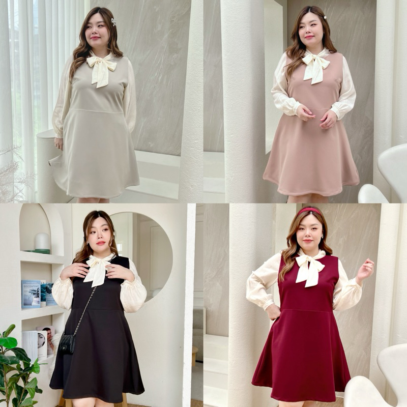 Tulip set (Shirt + Dress)//เดรสสาวอวบ//มีอกถึง50“