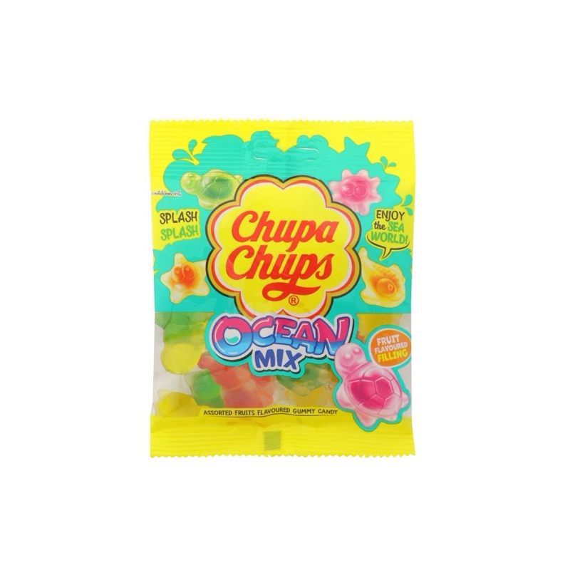 จูปาจุ๊ปกัมมี่โอเชี่ยนมิกซ์ผลไม้ 60 กรัม Chupa Chups Gummy Ocean Mix Fruit 60 g.