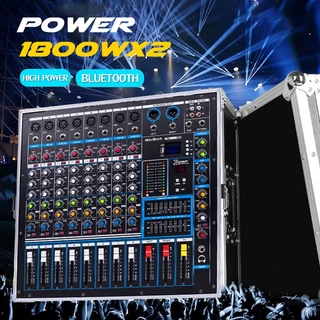 NEW BAXS เพาเวอร์มิกเซอร์ 8 ช่อง MIXER 1800W มี Echo ปรับ EQ 7 แบนด์ 16 DSP Bluetooth USB MP3 อัดเสียงได้ รุ่น GJS-8S