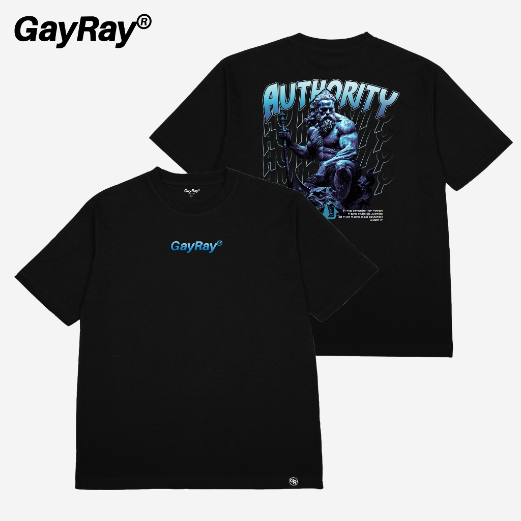 GayRay ⎰Authority.⎱ เสื้อยืดโอเวอร์ไซส์ Cotton 100% นุ่่ม ใส่สบาย