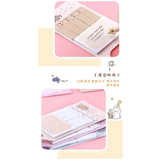 กระดาษโน๊ต ที่คั่น 2 in 1 MEOVV น่ารัก จากเกาหลี Sticky notes กระดาษโน้ต index โพสติด แมว หมี แกะ เครื่องเขียน post if