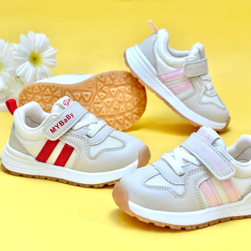 Banma bobi รองเท้าผ้าใบเด็ก รองเท้าเด็กผู้ชาย รองเท้าเด็กผู้หญิง วัยหัดเดิน-3 ขวบ คุณภาพพรีเมี่ยม (MY02)