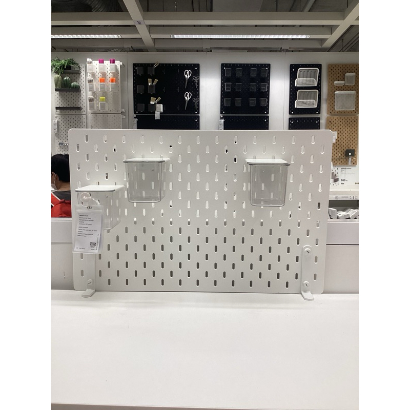 IKEA แท้ SKÅDIS สกัวดิสตัวยึด, ขาว (เฉพาะตัวยึด)