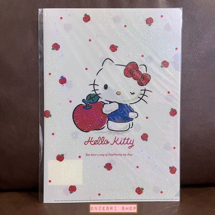 แฟ้ม A4 Hello Kitty Asakusa (Limited) สีขาว เป็นแบบวิ้ง ๆ มีเฉพาะที่ Sanrio Asakusa เท่านั้น