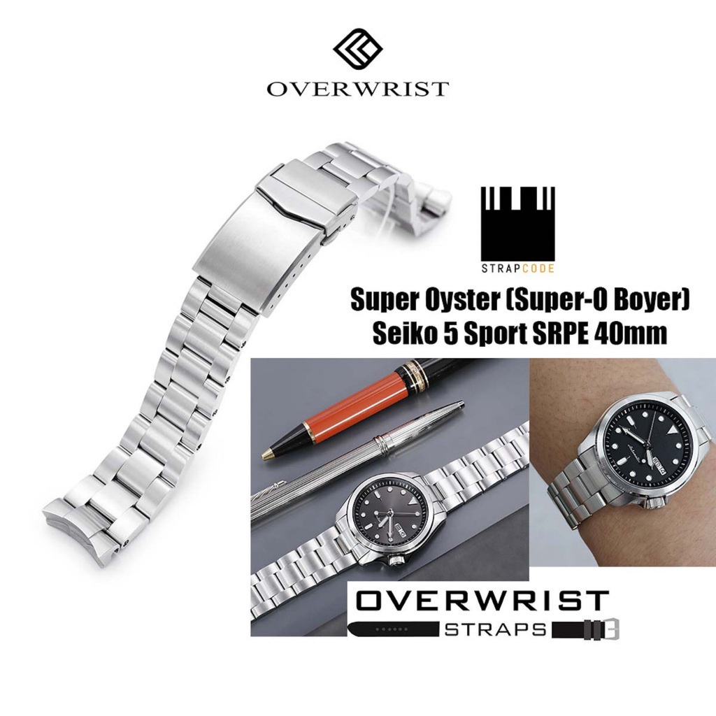 สายนาฬิกา รุ่น Strapcode Super Oyster (Super-O Boyer) for Seiko 5 Sports 40mm ขนาดสายกว้าง 20mm