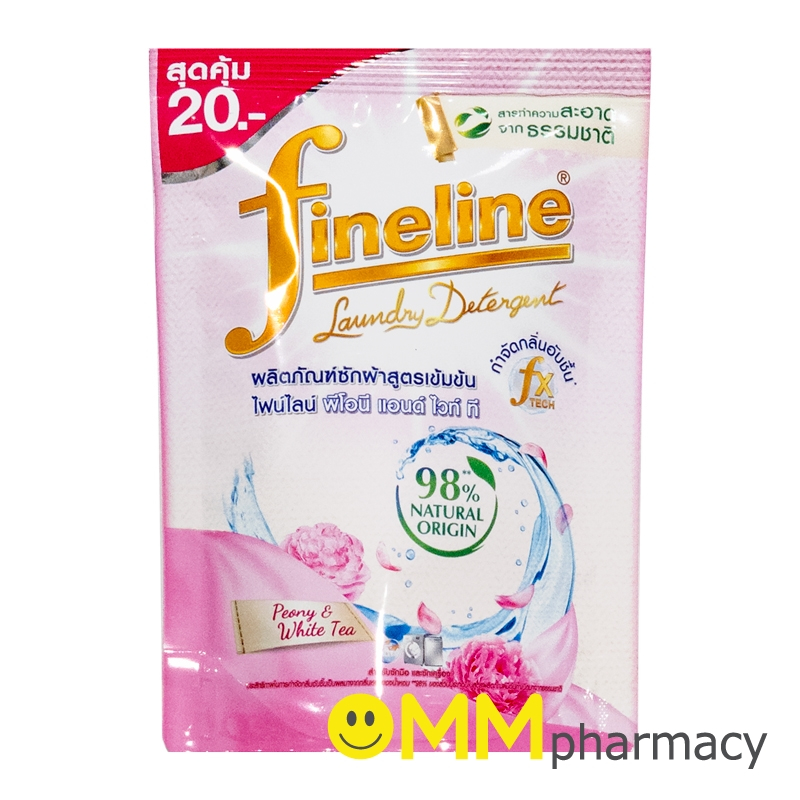 FINELINE ผลิตภัณฑ์ซักผ้า เนเชอรัล 140มล.(กลิ่นPEONY&WHITE TEA)(สีชมพู)