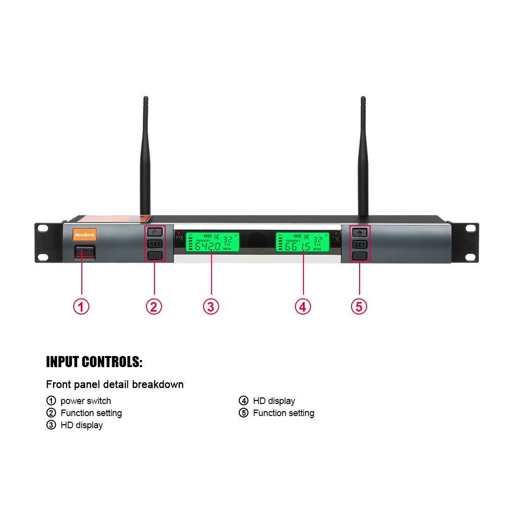 NEW BAXS KMC8 ไมโครโฟนมืออาชีพหนึ่งลากสอง UHF ไร้สายเซ็กเมนต์ปรับความถี่พูดคุยง่ายบ้าน KTVกลางแจ้งการประชุมเวทีประสิทธิภ