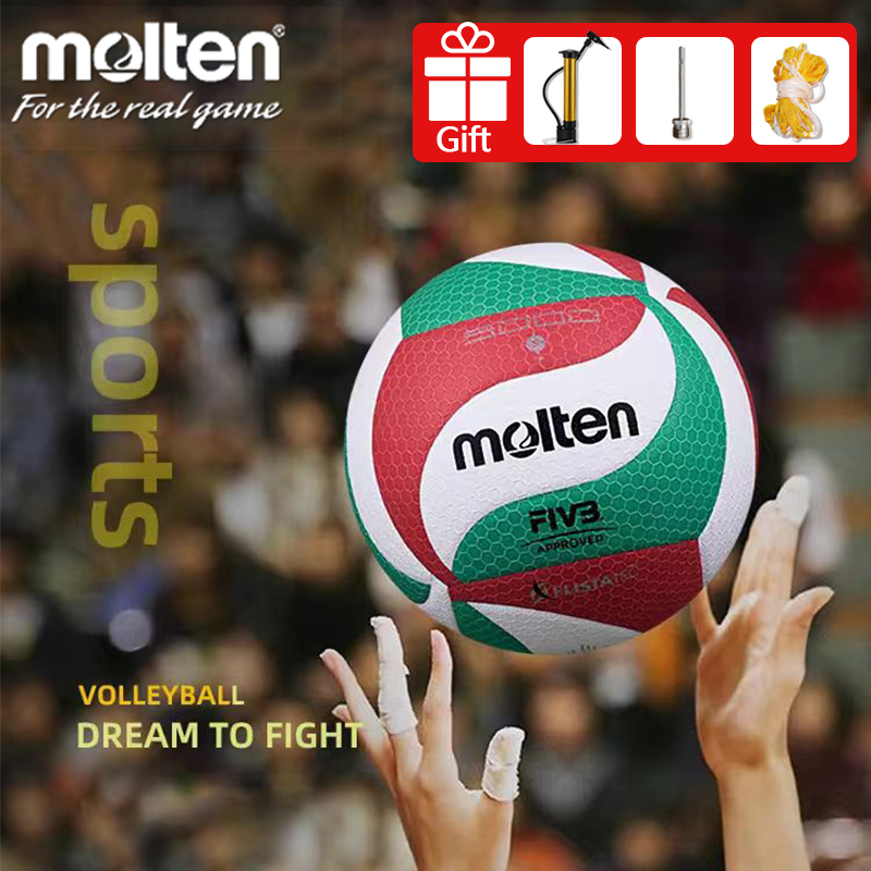 Molten ของแท้ วอลเลย์บอล ซุปเปอร์ไฟเบอร์ ลูกวอลเลย์บอลVolleyball ไซส์ 5 ลูก ไม่เจ็บมือ กันเหงื่อกันเลื่อน ลูกบอลเล่ย์บอล