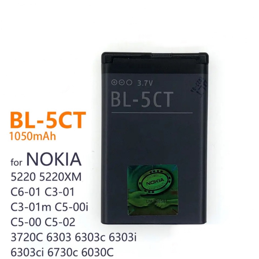 แบตเตอรี่ Nokia BL-5CT แบตโทรศัพท์มือถือ สำหรับ 5220 5220XM 6730 6330 6303i C5-00i C6-01 C3-01 6303C