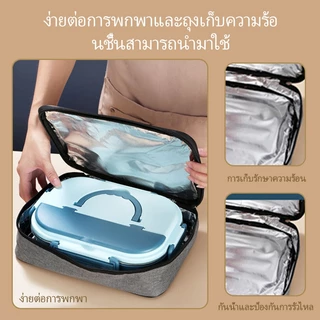 กล่องข้าว กล่องข้าวสแตนเลส 304 เข้าไมโครเวฟได้ พร้อมอุปกรณ์ช้อนตะเกียบสแตนเลส พร้อมถ้วยใส่ซุป