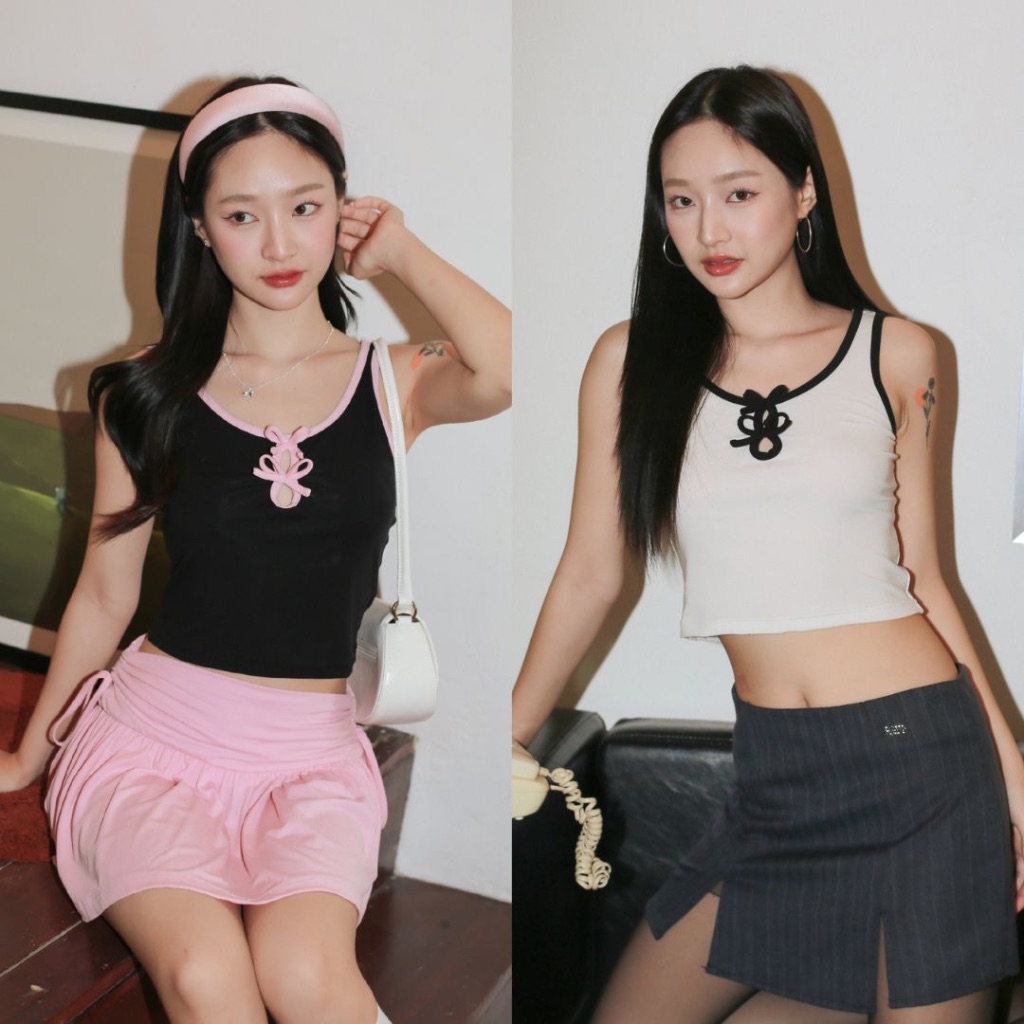 kome.offi เสื้อกลามโบว์ รุ่น bow tank top