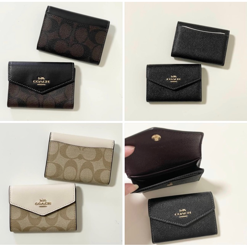 ใส่บัตร COACH FLAP CARD CASE IN SIGNATURE CANVAS CH487 CH202