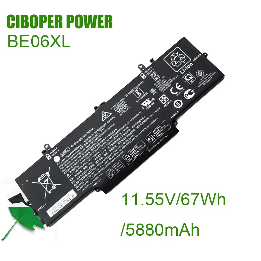 CP แบตเตอรี่ของแท้ BE06XL 67Wh/5880MAh สำหรับ Elitebook 1040 G4 2XM88UT 3WD94UT HSN-Q02C HSTNN-DB7Y 