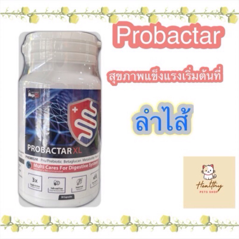 [15/30 เม็ด] Probactar โปรแบคตา โปรไบโอติกชนิดแคปซูล ลดปัญหาท้องผูก ท้องเสีย