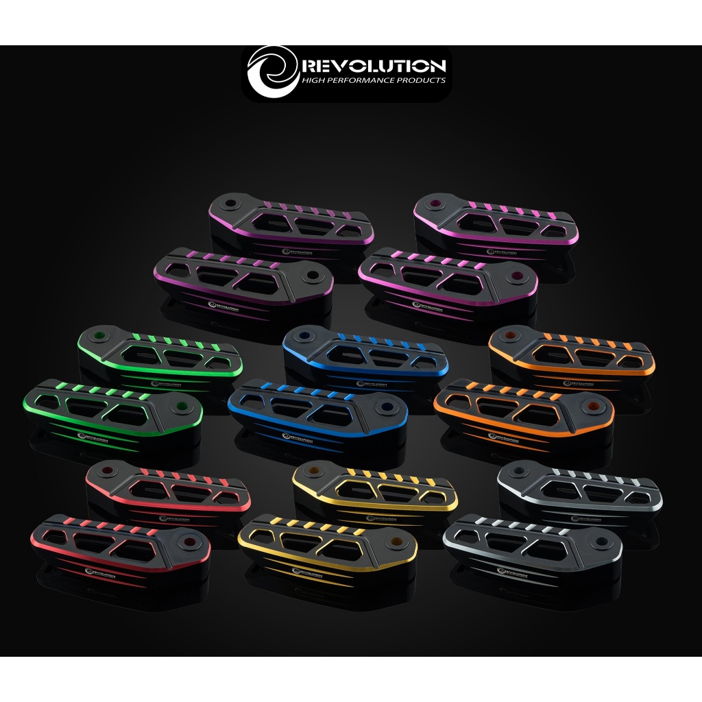 พักเท้าหลัง CNC ทูโทน REVOLUTION GIORNO+ ดำแดง-ดำทอง-ดำเทา-ดำเขียว- ดำน้ำเงิน-ดำส้ม-ดำม่วง - ดำชมพู ราคา 1,690 บาท/คู่