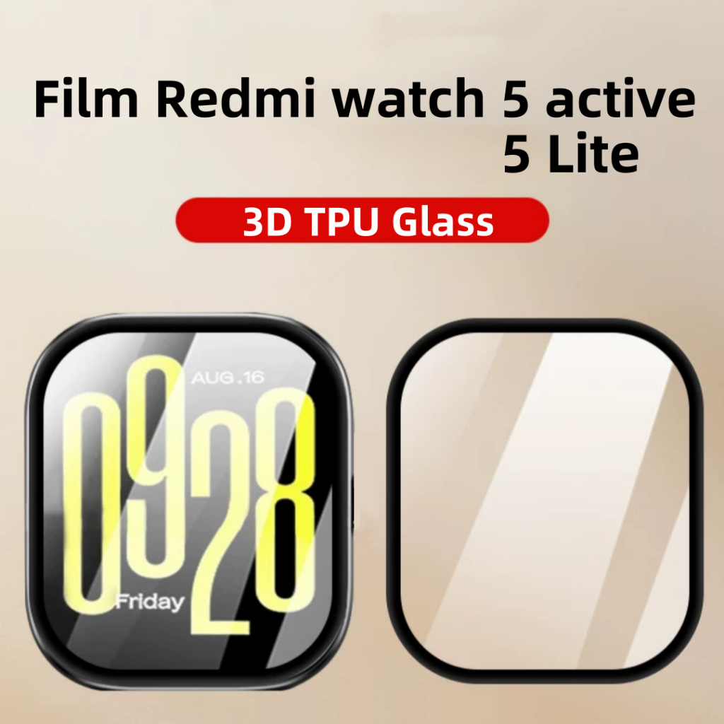film Xiaomi Redmi watch 5Active 3D เต็มจอ ฟิล์ม redmi watch5lite ฟิล์มกันรอย  MI WATCH 5lite ฟิล์มre