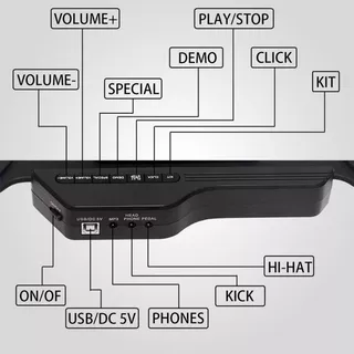 กลองชุด กลองไฟฟ้า กลองชุด 7 ชิ้น Electric Drum Pad Kit Digital Drum ทำจากซิลิโคนคุณภาพดี